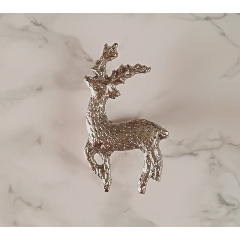 Silver Stag Drawer Knob
