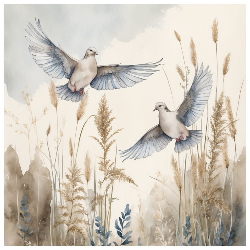 Rideaux de douche Doves, L 70 po x H 84 po