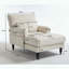 Chaise longue moderne - rembourrée - blanche-517260088