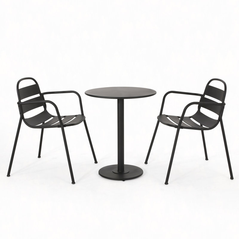 Terra Nova Bistro Set, Matte Black