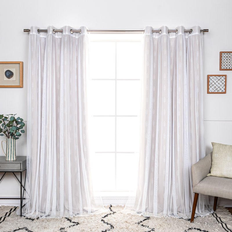 Rideau obscurcissant en polyester Kariyah, L 52 po x L 84 po, Taupe