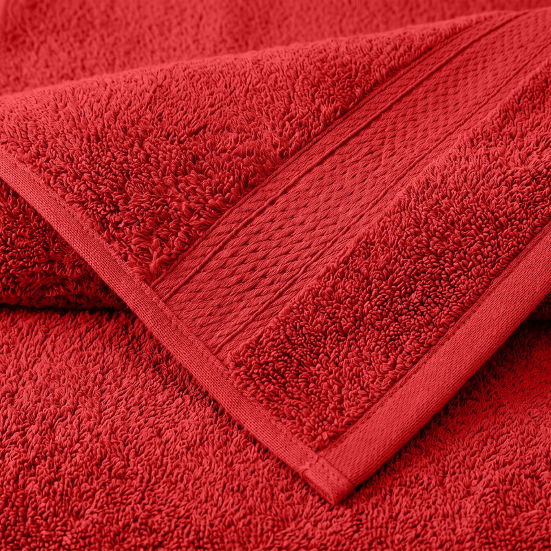 Coton luxueux et hautement absorbant Renata, Rouge