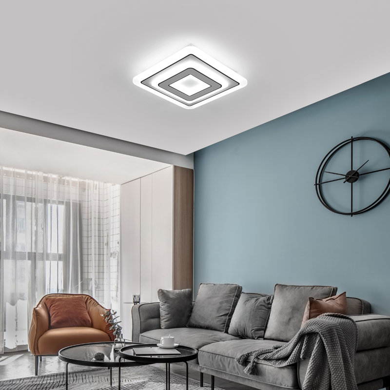 Square 30Cm Acrylic LED Flush Mount