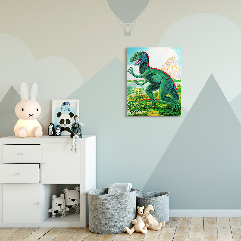 «Ralon Dinosaur Field Art», H 30 po x l 24 po, Toile tendue