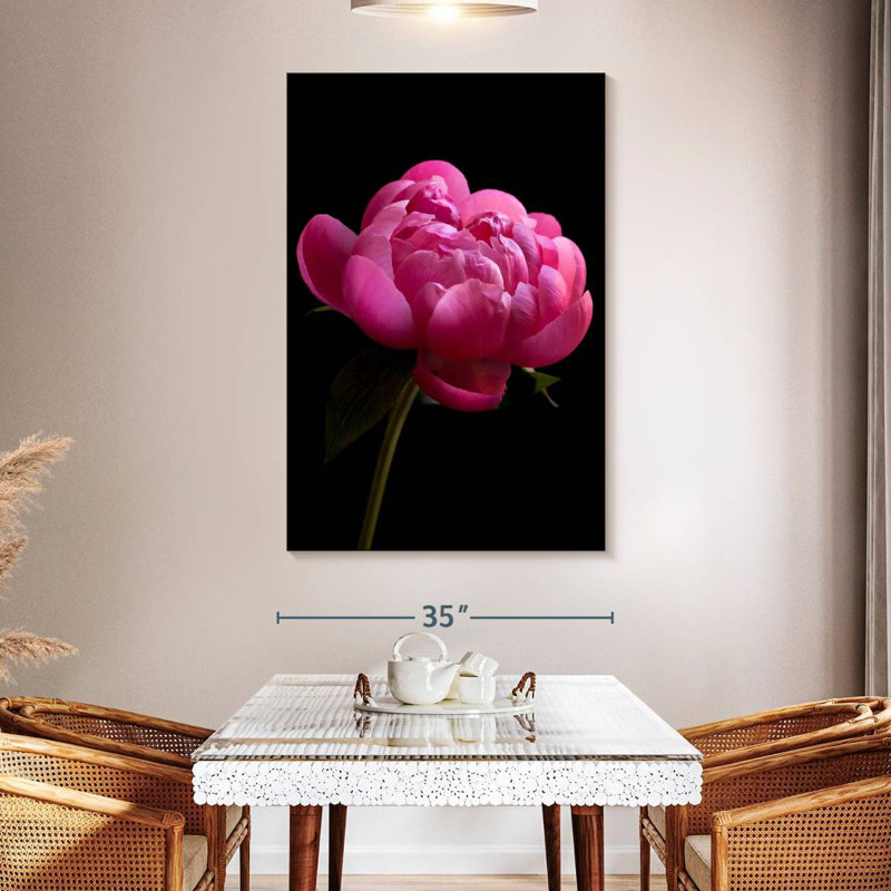 Magenta Peony, 39" H x 26" W