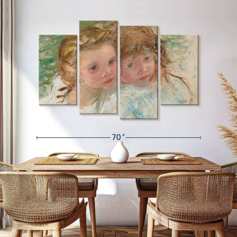 Leisha, deux petites soeurs, H 42 po x l 68 po