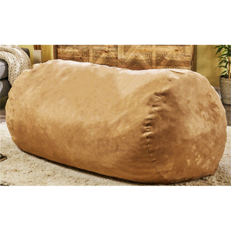 Fauteuil à billes cylindrique en suède Jasper