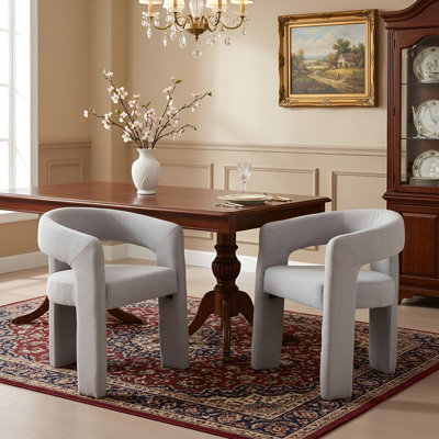 Modern Upholstered Barrel Dining Chairs