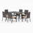 Argyri 6 - Person Patio Dining Set with Rectangular Table , Cushions Included
