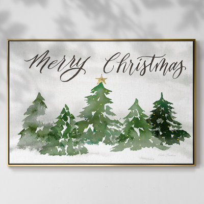 Merry Christmas - Toile tendue avec châssis