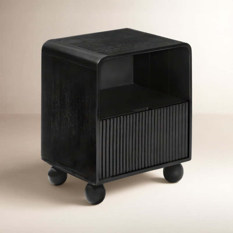 Stiles Solid Wood 20" Nightstand, Black