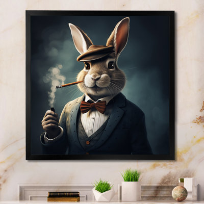 The Rabbit london Mafia  I - Rabbit Gangster Mafia Canvas Art