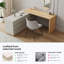 Adjustable Makeup Vanity Table 160-250cm | with Swivel Base & 6 Storage Drawers | Dual-Function as a Study Desk for Bedrooms