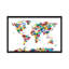 «World Map Paint Drops», impression sur toile-73923775-73923774-10858277