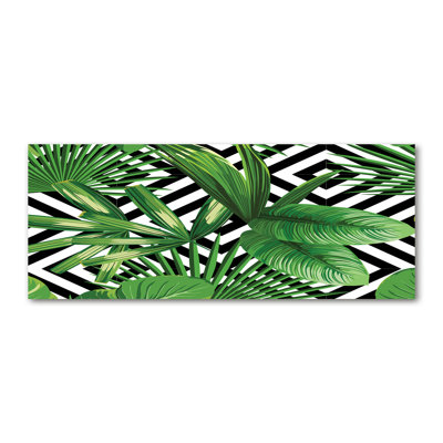 Tropical Leaves - No Frame Print on Glass