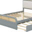 Lit plateforme avec lit gigogne et 2 tiroirs-897088499
