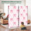 Paravent 4 panneaux à cloison pliable Royal Pink Bows