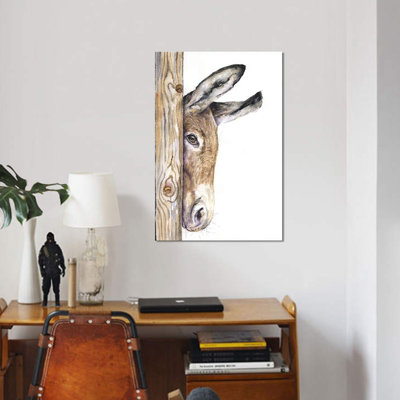 «Donkey on White», reproduction sur toile