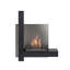 Stones 72cm W Black Bio-Ethanol Fireplace with 6.7 BTU