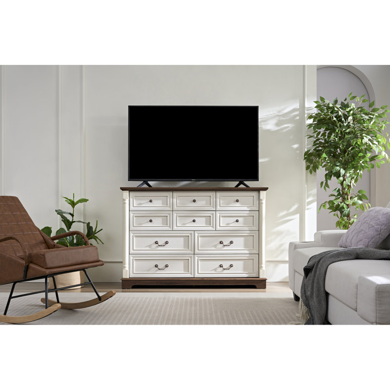Commode rustique à 10 tiroirs pour un rangement élégant
