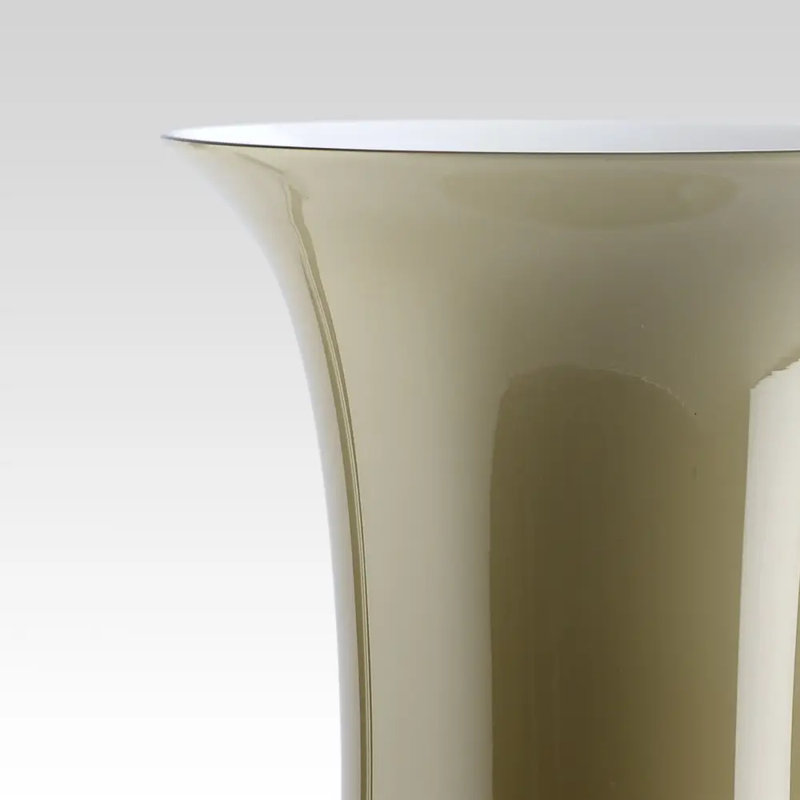 Venini Opalino Vase, 16.54" H x 9.36" W x 9.36" D, Gray