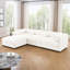Canapé modulaire moderne en L 4 pièces avec rangement et 1 repose-pieds avec rangement-736057868