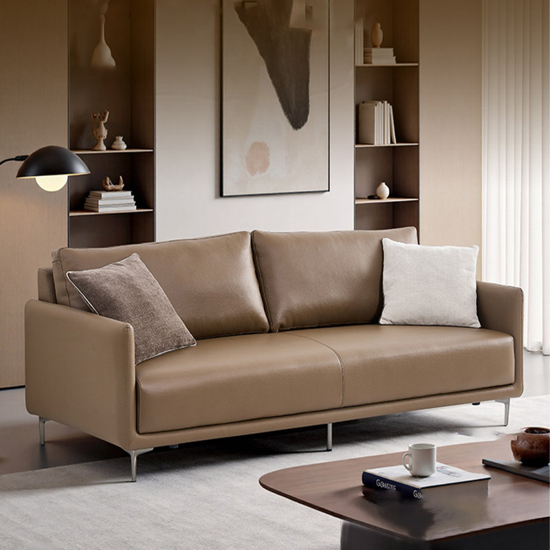 Causeuse coussin en similicuir, H 35,43 po x l 82,68 po x P 35,43 po