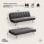 Brighton 3 Seater Velvet Fabric Sofa Bed – Luxurious and Comfortable Modern Loveseat with Strong Metal Legs, Ideal for Bedroom, Lounge, Studio, or Home Office-1895045745