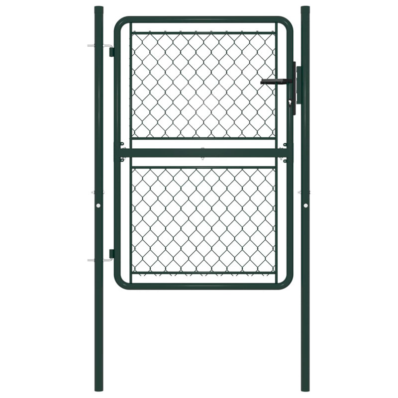 Song 175cm H x 100cm W Green Metal Gate, 175cm H x 100cm W x 4cm D