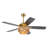 52" Farmhouse Natural Rope 2-Tier Caged Ceiling Fan with Remote Control and Light Kit
