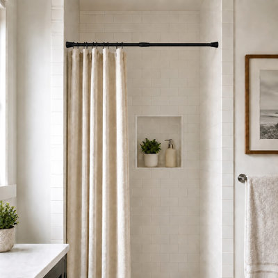 Tringle de rideau de douche à tension réglable - 28 à 47 pouces