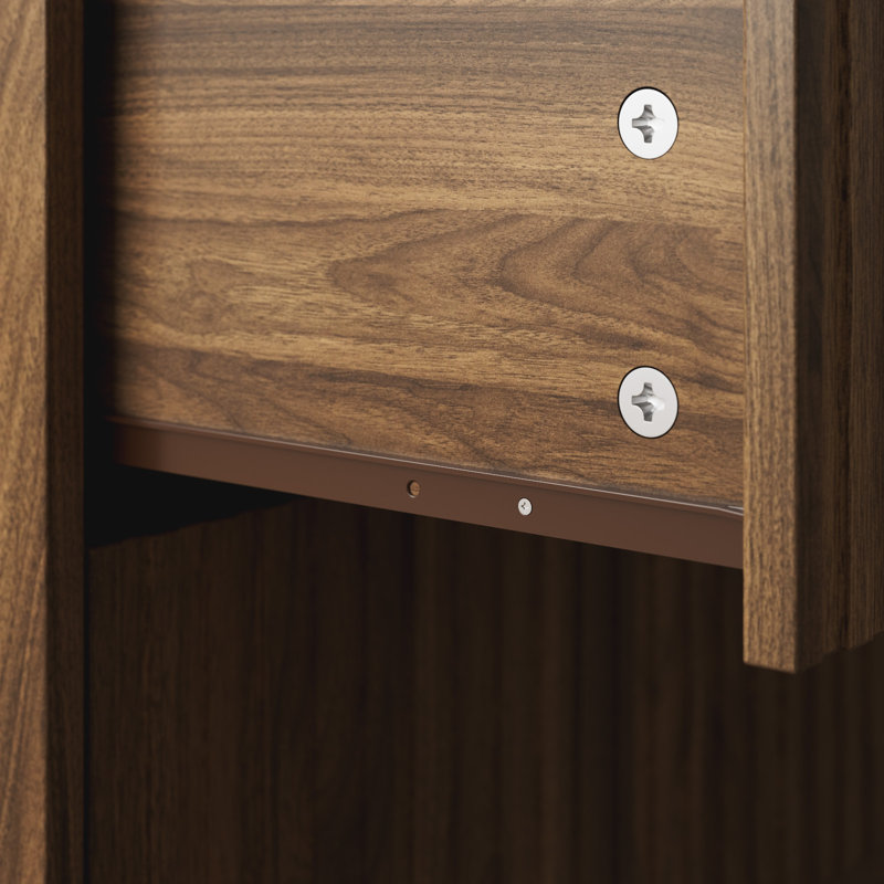 Commode 3 tiroirs l 31,5 po, Marron foncé