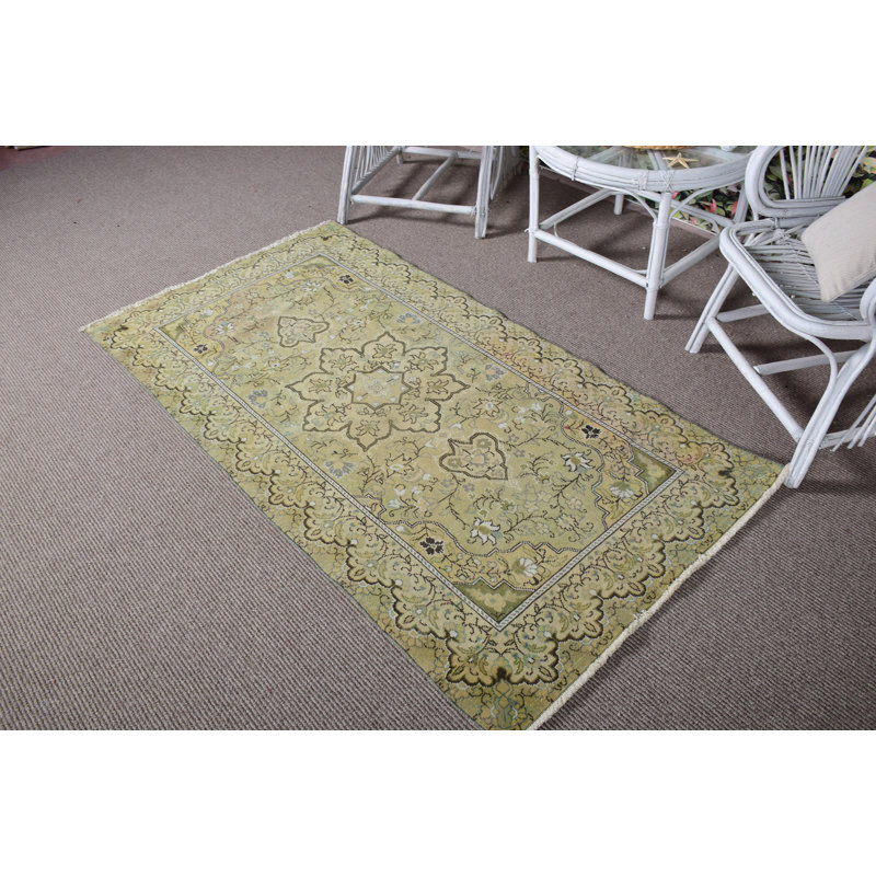 Tapis turc vert antique avec un design classique pour la maison et le vestibule