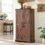 Garde-manger de ferme avec 10 portes, armoire de rangement en bois avec portes de grange magnétiques et tablettes réglables-1545865667