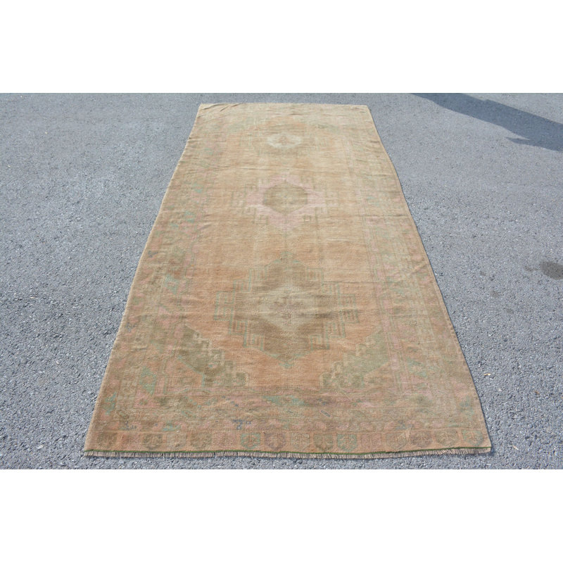 Grands tapis 4,6 x 9,8 pi, tapis orientaux, tapis turc, tapis orange, tapis rétro, tapis de sol