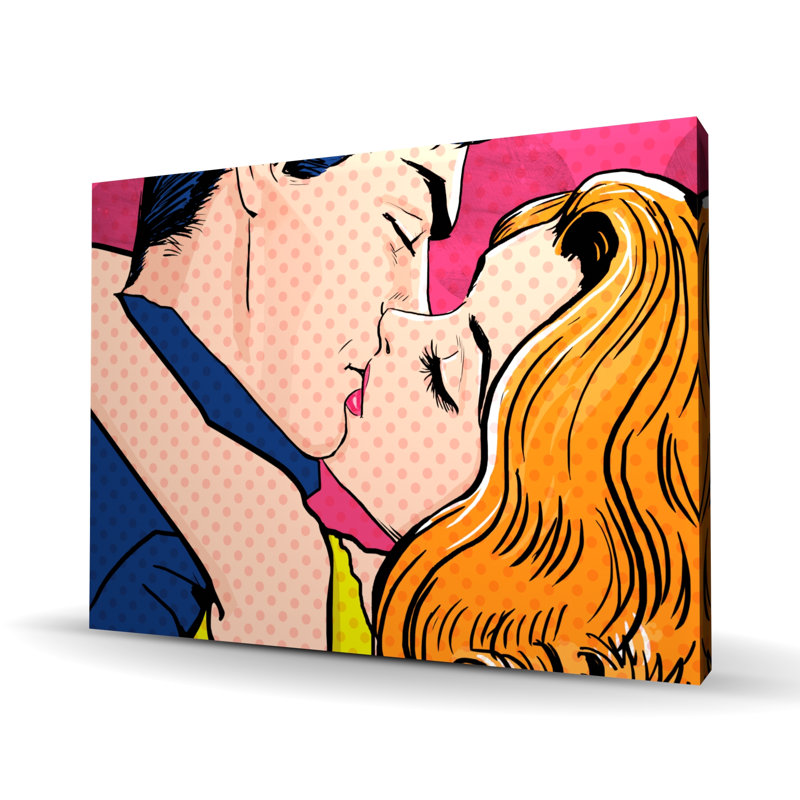 Pop Art Style Couple - Bedroom Figurative Canvas Decor