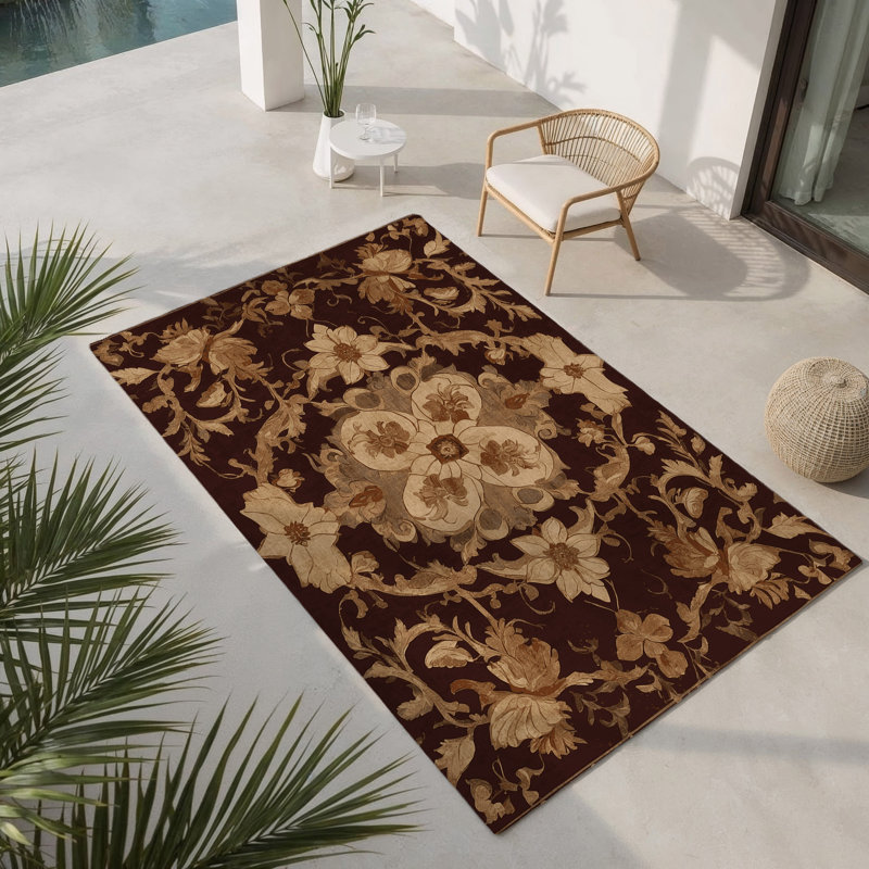 Tapis intérieur et extérieur Victorian Charm, Rectangle 5' x 7'