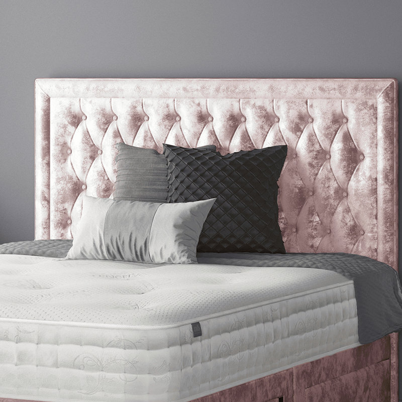 Scarborough Upholstered Headboard, Double (4'6), Pink