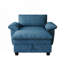 Chaise longue rembourrée en chenille de 51 po avec repose-pieds et rangement-1219648067