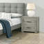 Table de chevet simple à 2 tiroirs rustique gris clair 1 chambre