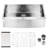 33"X21"X10" Style Kitchen Sink - Stainless Steel, Single Bowl, Dent-, Rust & Stain- Surface Treatment, Easy To Clean, 16 Gauge, Brushed And Stain-, Simple Clear, , Nickel