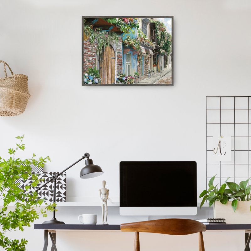 «Village Flowers» par Studio Arts, reproduction d'art sur toile, H 31 po x l 41 po