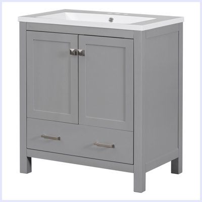 Meuble-lavabo moderne avec lavabo simple et tiroir