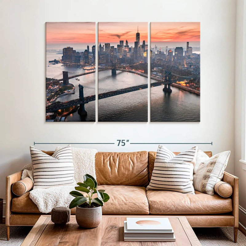 Sireci Dusky NYC Bridge, 42" H x 65" W