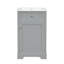 Modern 20 - Inch Bathroom Vanity With White Ceramic Basin And Ample Storage Space Single Hole Faucet Mount Adjustable Shelf