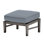 Croquet Outdoor Teak Ottoman with Cushion