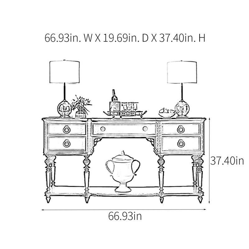 Classical Multifunctional Practical Console Table
