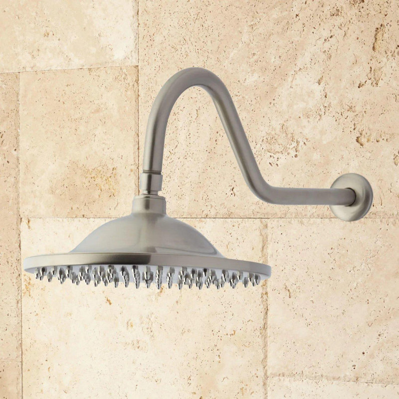 Bostonian Rainfall Nozzle Shower Faucet with Rough-in Valve, Brushed Nickel, 10"