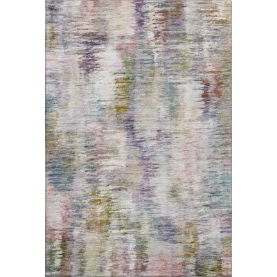 Premium Machine Washable Prisco Plum Rug