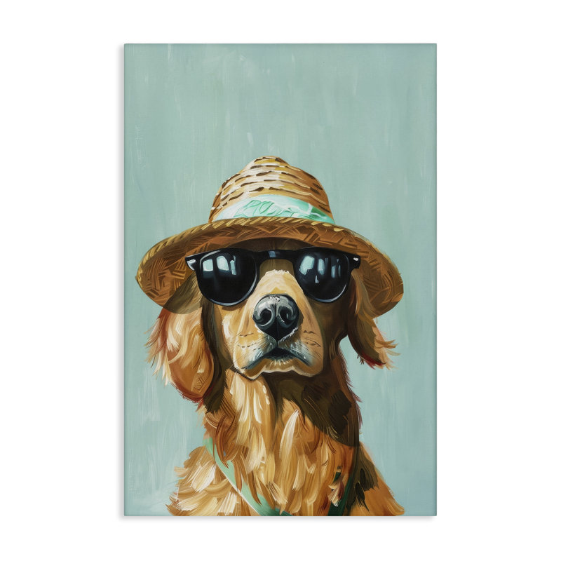 «Beach Ready Dog» par Petals Prints Design, H 24 po x l 16 po
